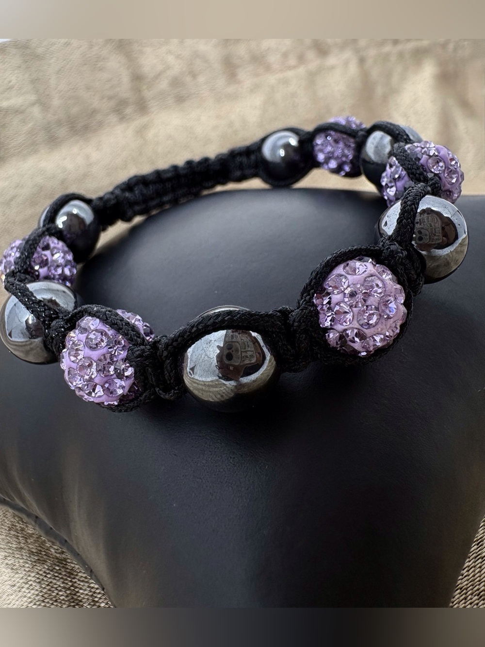 Purple Crystal Beaded Bracelet - Women